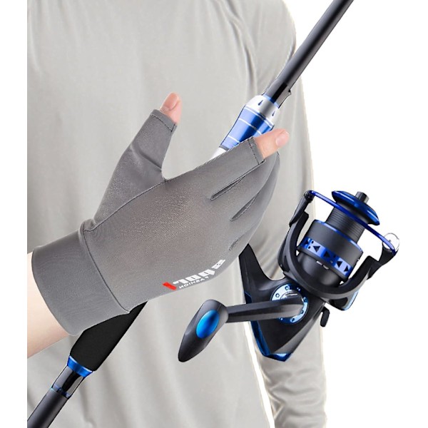 Fiskehandsker Mænd Kvinder UV Beskyttelse Kørehandsker UPF50+ Sol Vandring Anti-Slip Touch Screen Handsker til Kajak, Cykel, Padling, Kørsel, Kano