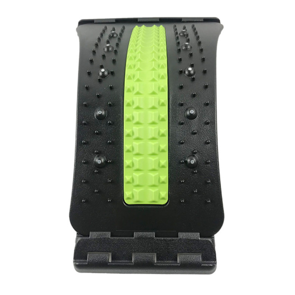 Ryggmassagebräda Justerbar nivå Lumbar Back Cracker Bårbräda Spine Deck 3 Nivå grön och svart