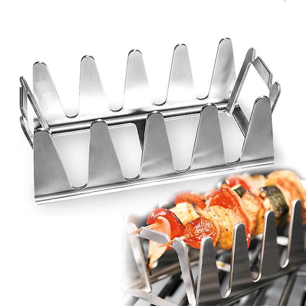 Grillrist i rustfritt stål, multigrill, robust og enkel å rengjøre, frittstående grill med bølgepapp, multi-grillrist i rustfritt stål for Ch