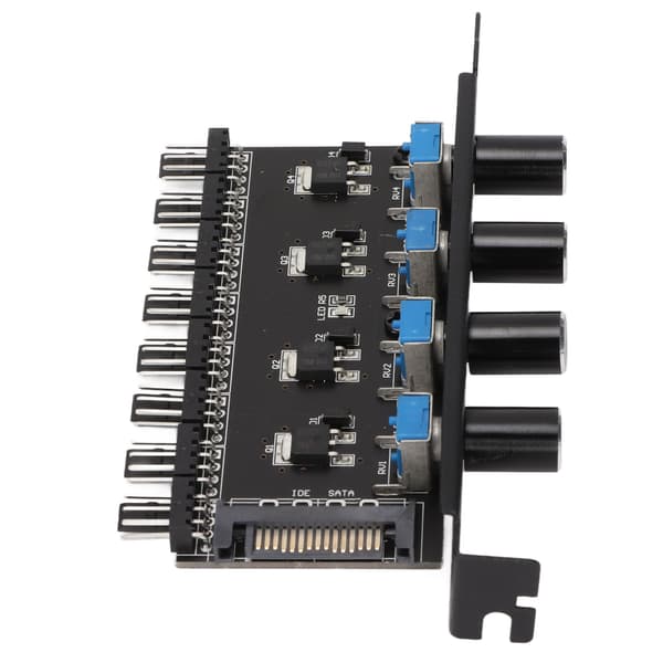 PC blæserhub PC 8-kanals blæserhub 4 knap køleblæser hastighedsregulator til CPU-kabinet HDD VGA PWM blæser vandkølesystem