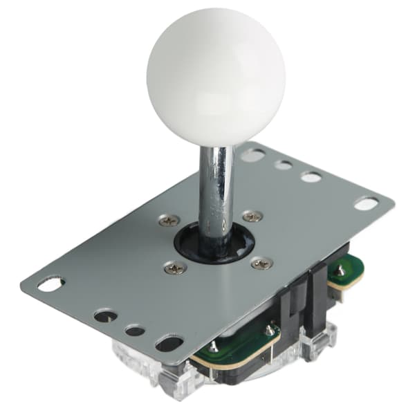 DIY USB-kontroller Datamaskin Rocker Oval Ball Joysticks med kontrollbrikke for arkadespill Hvit