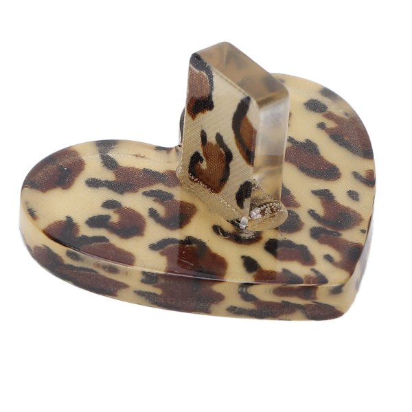 Neglebase Japansk hjerteformet rund leopardprint Nail Practice Base Display StandHjerteform
