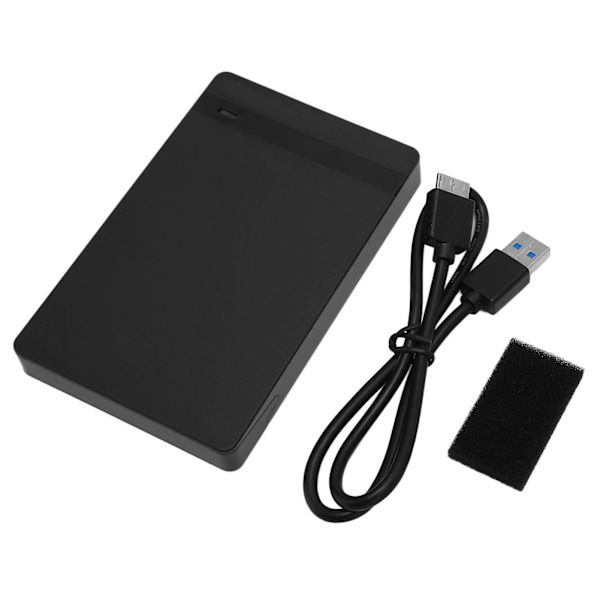 2,5-tums hårddiskhölje USB3.0 Plug and Play mobilt HDD-hölje externt HDD-höljesadapter för Windows för OS svart