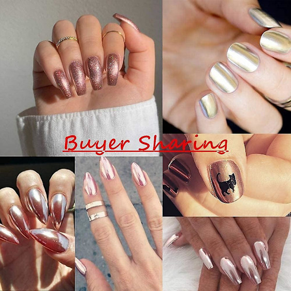 Glittrande roséguld nagelpulver för fantastisk nagelkonst