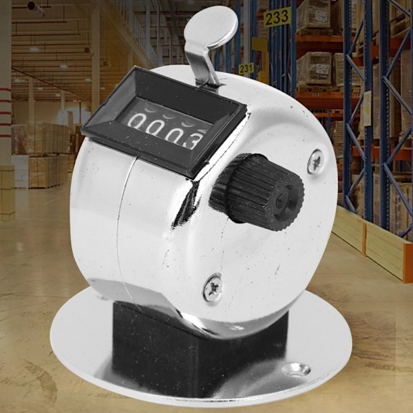 Mekanisk manuell räknare 4-siffrig mini handpressräknare handhållen räkneverktyg