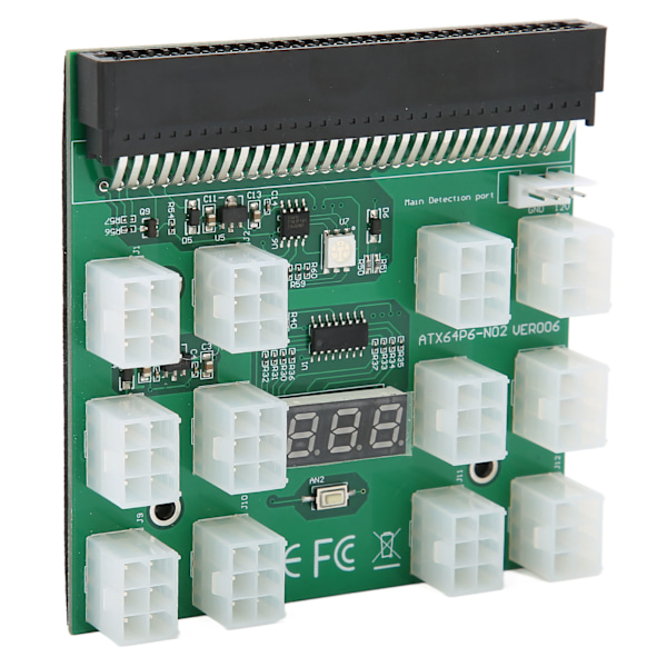 Strømkilde Breakout-kort Adapter PCB-proces Understøtter 1600W 12V 6 PIN Breakout-kort Modul med Høj Sikkerhedsydelse