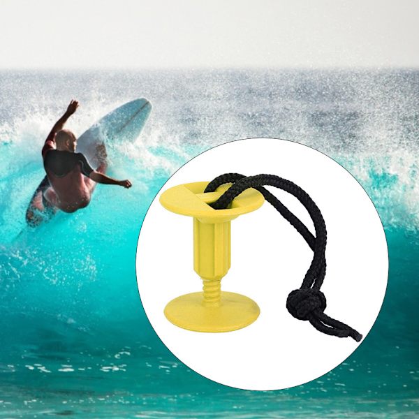6st högkvalitativt plastsurfbräda Hand Rep Plug Surfbräda tillbehör 5,5*4 cm (gul)