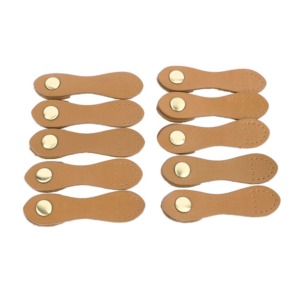 10 sett sy på skinn trykknapp spenne DIY håndverk myk ekte skinn veske fane lukninger for håndverksvesker Claybank