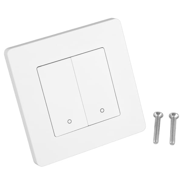 Smart ljusströmbrytare för Zigbee 2-gängs timing dimning omvänd dubbelkontroll Smart Switch Panel AC100-240V Vit