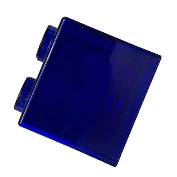 Genomskinlig sparbössa i form av en byggsten, rektangulär transparent sparbössa för mynt för barn pojkar flickor blå 8,9x8,9x9,2cm / 3,5x3,5x3,6in