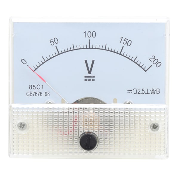 Osoitin DC volttimittari Paneeli jännite jännitemittari Mittauslaite 85C1 DC 0~200V