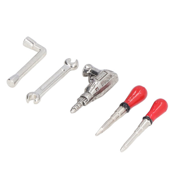 5 stk. 1:12 skala dukkehus miniature værktøjssæt legering dukkehus håndværktøj tilbehør