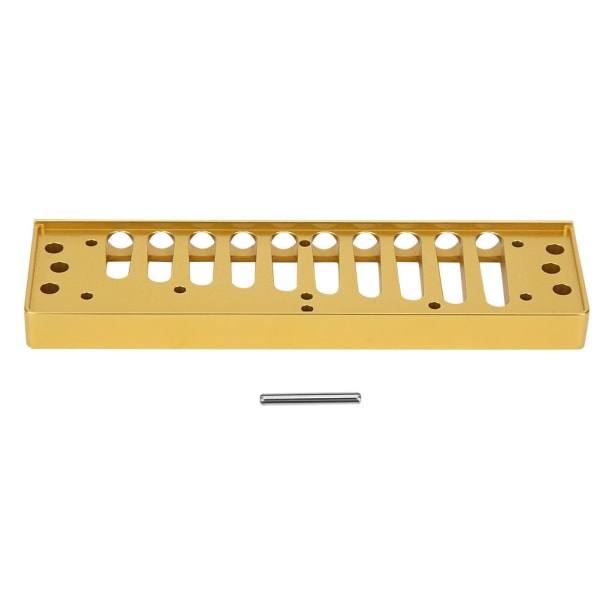 Huuliharppukampa, 10-reikäinen Blues-harppukampaosa HOHNER SP20:lle alumiiniseoksesta valmistettu huuliharpputarvike Kulta