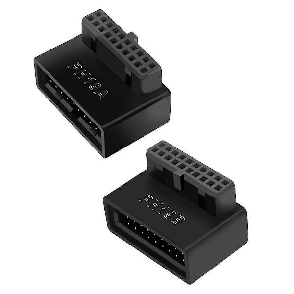 PH19B USB 3.0 Intern Header USB3.0 19/20P Socket 90 Graders Adapter Konverter kompatibel med Datormoderkort