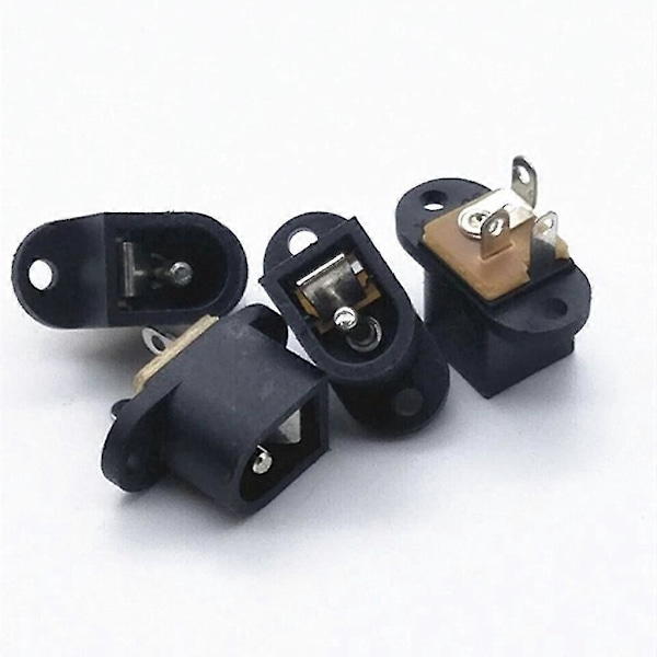 10 Par Han+Hon 2.1x5.5MM för DC Strömjack Kontakt PCB Panelmontering
