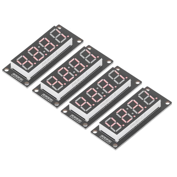 4 sæt 4-cifret digitalt rør LED-displaykort 7 segmenter urmodul TM1637 0,56 tommer rød MRA041D
