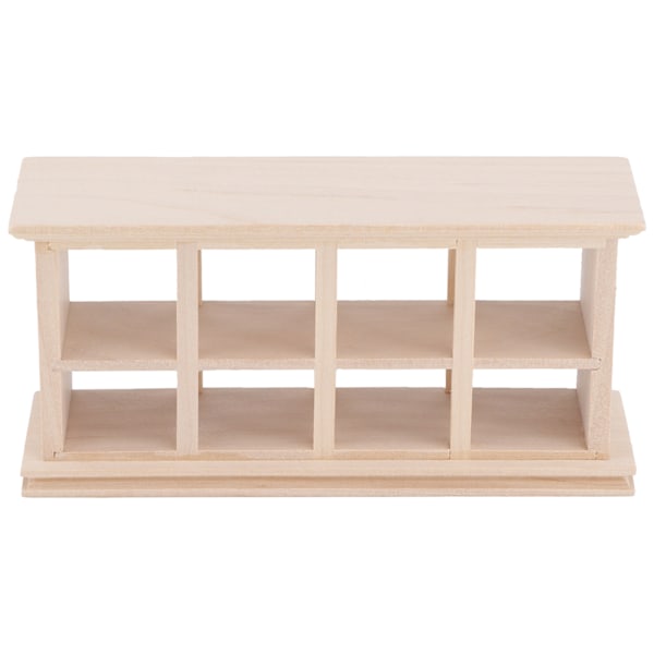 1/12 skala miniatyrmat tårta display docka bageri skåp trä display bageri tårta skåp
