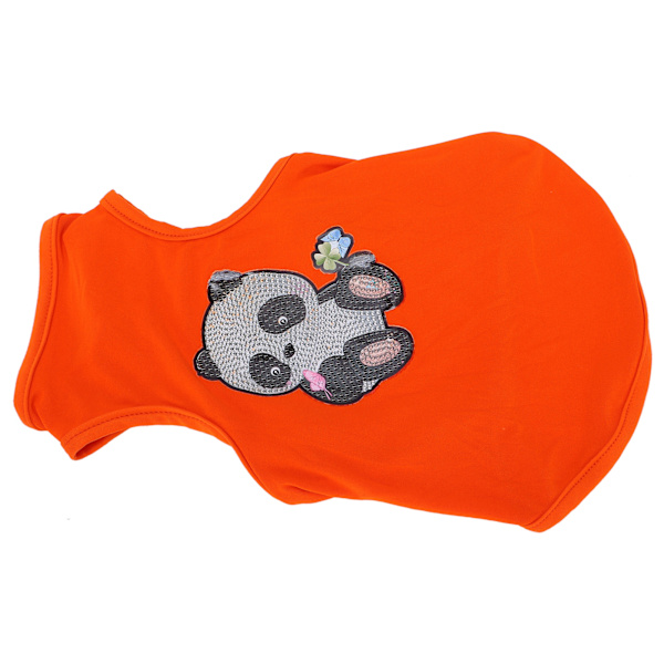 Hundtröjor Tryckta Strassmålning Husdjur T-shirt Mjuk Andningsbar Sweatshirt för Hundar och Katter (Orange M)
