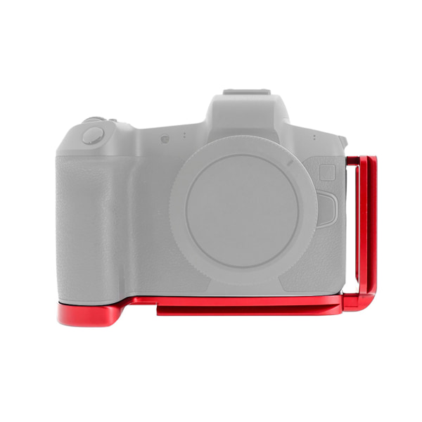L-formad metall snabbkopplingsplatta Handgrepp för Canon EOS-R spegellös kamera (röd)