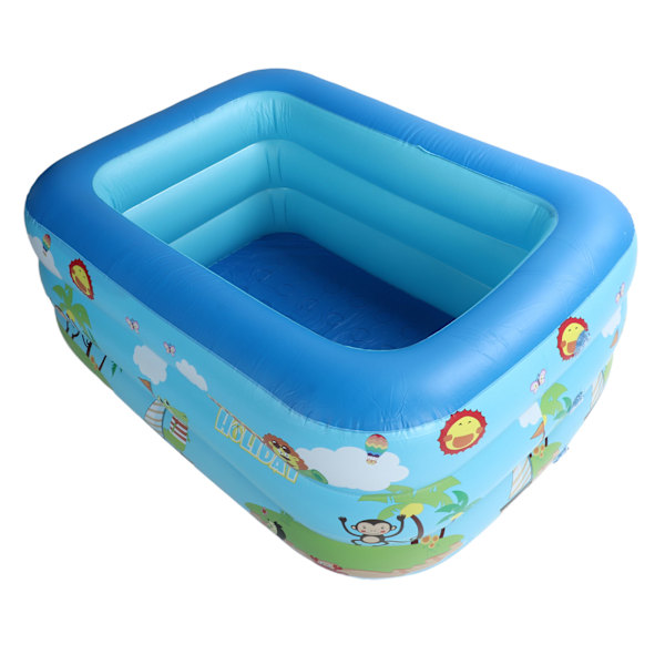 Oppblåsbar svømmebasseng Zoo Print Rektangulær Tykkere Ocean Ball Toy Pool Tre Lag Bubble Bottom Pool