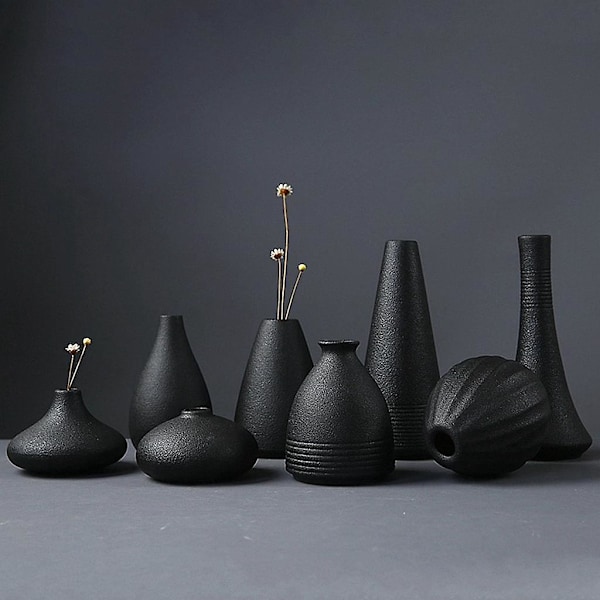 Minimalistisk Keramisk Blomstervase Skulptur Bordpynt Kontor Stue D