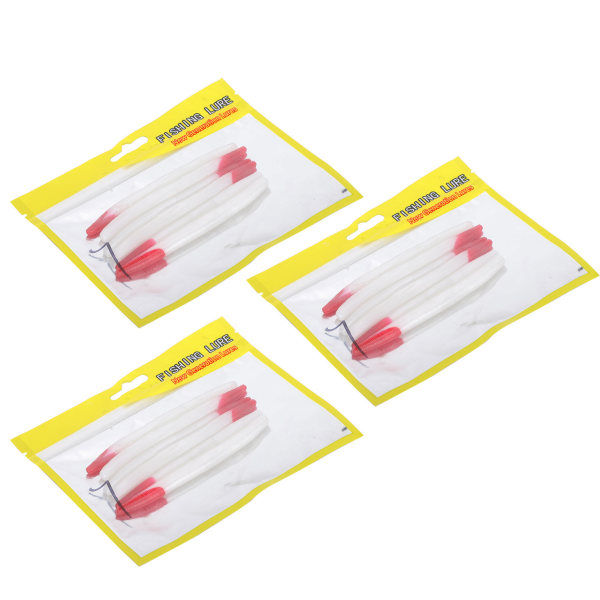 3Set Konstgjord Simulering Mjuk Silikon Dagmask Form Lockbete Fiske Tillbehör7#