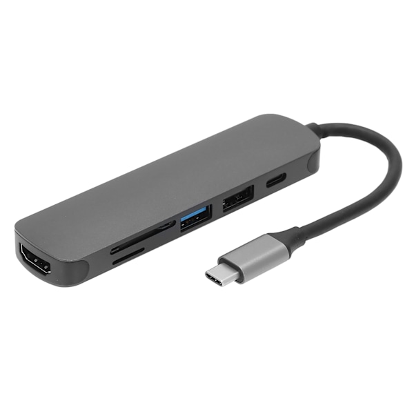 USB C -keskitin 6-in-1 SD/TF-kortinluku TypeC-sovitin telakointiasema OS X Lenovo Dell -laitteille