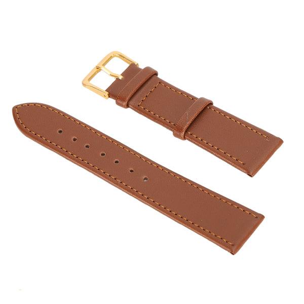 Unisex Universal Pin Spänne Watch Band PU Läder Ersättning watch Tillbehör Brun20mm / 0,79in