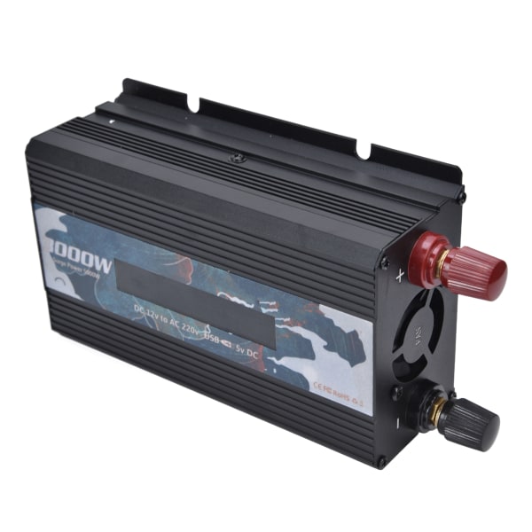 300W Smart Power Converter med skærm i aluminiumslegering DC12V til AC220V Power Inverters