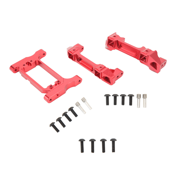 RC främre bakre stötfångare monteringsservo monteringssats aluminiumlegering stötfångare monteringsservo montering för Traxxas 1/10 RC Crawler Car Röd
