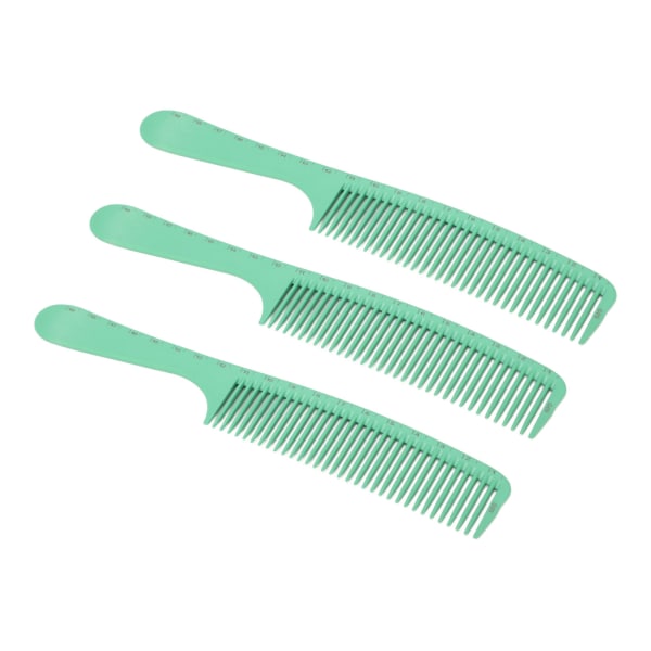 3 stk løsnede hårkam Unngå statisk bred tann, rundt håndtak hårstylingskam for menn og kvinner