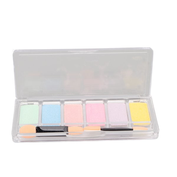 Mirror Effect Nail Powder Home Salon Delicate 6 Color Metallic Nail Art Powder applikaattorilla