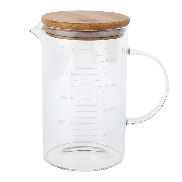 300 ml husholdning transparent varmebestandigt glaskop med te låg