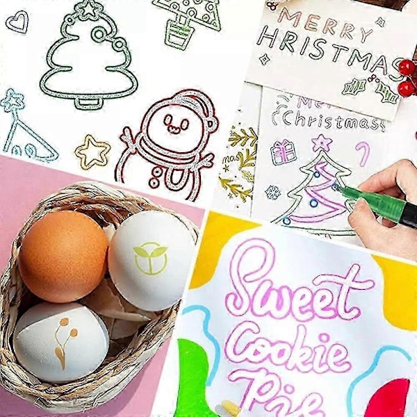 12/24 Väriä Kaksipuoliset Viivakynät Lapsille, Opiskelijoille DIY Päiväkirjaan, Onnittelukortteihin, Käsin Kopioitava Raportti Kaksipuoliset Viivakynät, Värilliset Hohtavat Kynät