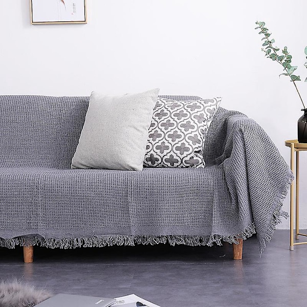 Extra stor våffelpläd 90 x 180 cm - Soffa, fåtölj och sängöverkast -