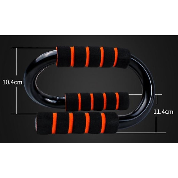 S-formade push-up-stativ - 1 par, 10,4 cm X 11,4 cm, stödstång med skumgrepp för bröst-, arm- och axelträning
