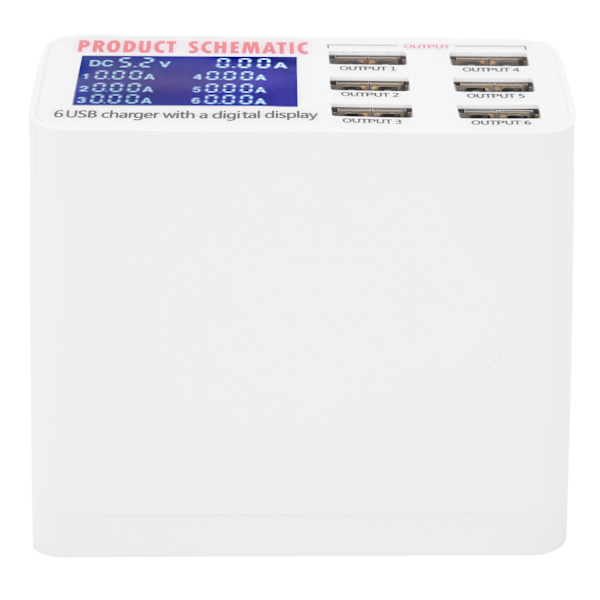 USB portit laturi Älykäs power 40W EU-pistoke 100-240V 50-60Hz