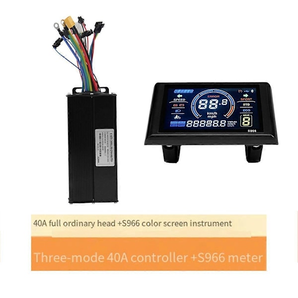 Cykellampa LED S966 Display Panel 40A Sinusvåg Kontroller Borstlös