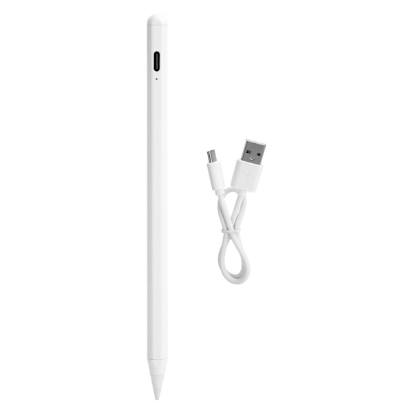 Aktiv kapacitiv styluspen med anti-mistouch touch-maling pen stylus med Type-C-kabelk11 hvid