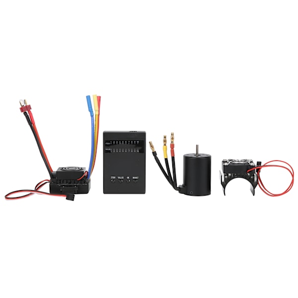 3650 3900KV harjaton moottori 60A ESC+ohjelmoijakortti jäähdytyslevysetti 1/10RC autoon