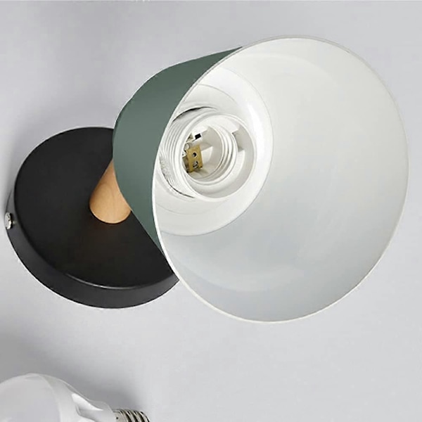 2 Pakker Vintage Industrielle Væglamper Loftslamper E27 Metal Justerbar Retro Indvendig Væglampe til Soveværelse Køkken Restaurant (Grå)