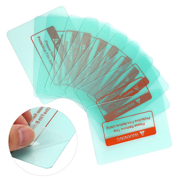 10 st svetshjälm cover Transparent skyddsplatta Runt hörn 116 x 90 mm