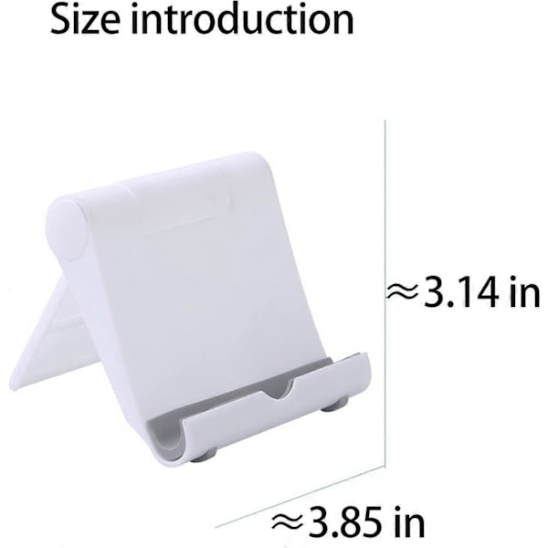 Sett med 4 fargejusterbare bordhyller i plast for 6-11 tommers nettbrett, kompatible med iPhone 14 Pro Max Samsung Galaxy Note air Mini Android Alle Smar