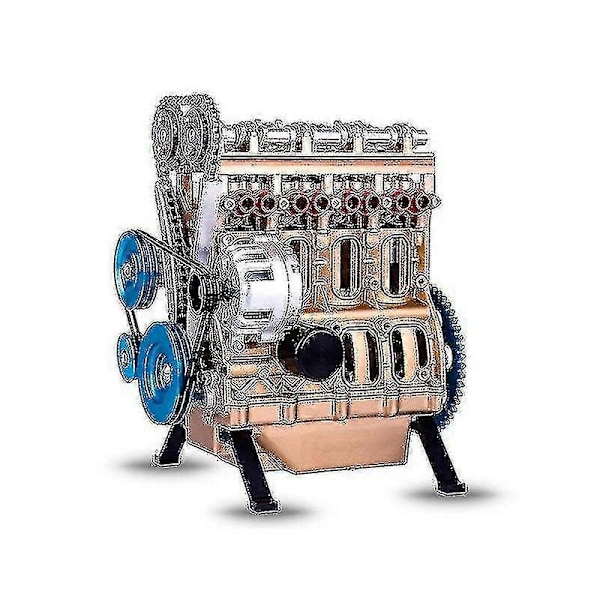 Högkvalitativ Mini Inline Fyra/Åtta-Cylindrig Motormodell Kit Leksaker för Vuxna fyra-cylindrig