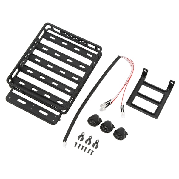 RC Takstativ med LED-lys Universal Simulering Bagasjebærersett for 1/14 RC Biltilbehør