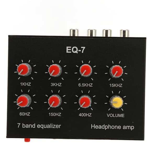 7-bånds lydequalizer RCA-udgangsindgang 12dB høj basjustering dobbeltkanals digital equalizer
