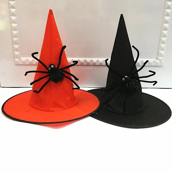 Halloween Heksehat - Sort Troldmandshue til Halloweenfest Cosplay