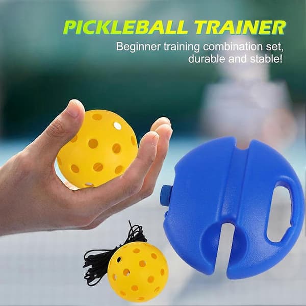 Pickleball Trainer 40 Holes Pickleball Ball Base Plate Training Aid Yellow