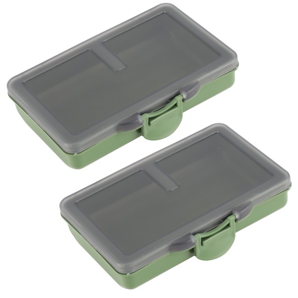 2 st fiskekrok bete gadget låda mini PP förvaringslåda fodral för fiskeutrustning tillbehör 1 fack