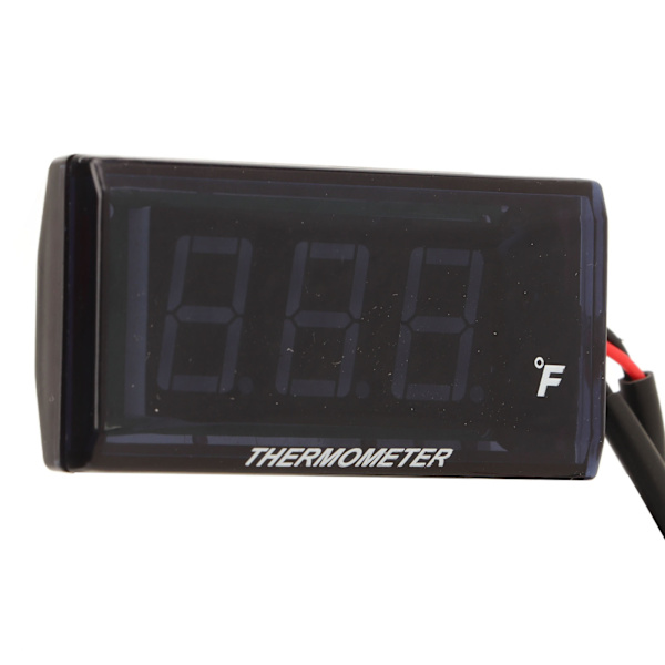 Vandtemperaturmåler Fahrenheit Grad LCD Baggrundsbelyst Display Vandtæt Vandtemperaturmåler med 16mm Tee til Motorcykel Grøn